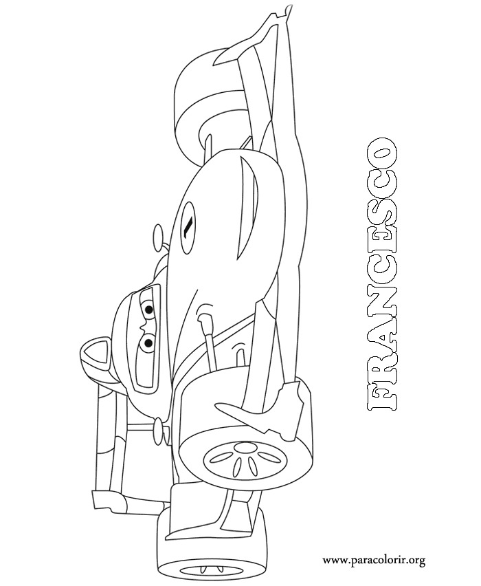 Plansa de colorat cu Cars pixar 132 38